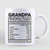 Grandpa Nutrition Facts Personalized Mug