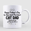 Happy Father‘s Day Toilet Paper Cats Personalized Mug