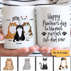 Happy Pawther‘s Day Dad Fluffy Cat Personalized Mug