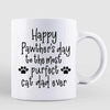 Happy Pawther‘s Day Dad Fluffy Cat Personalized Mug