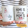 Home Is Where My Mom Is Long Distance Relationship Gift Personalized Coffee Mug