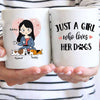 Just A Girl Who Loves Sleeping Dogs Chibi Personalized Coffee Mug