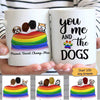 LGBT Couple And Dogs  Gift For Him Personalized Coffee Mug