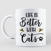 Life Is Better With Cats Chibi Girl Personalized Mug