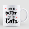 Life Is Better With Cats Chibi Personalized Coffee Mug