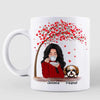 Life Is Better With Dog Red Patterned Personalized Coffee Mug