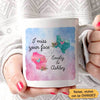 Long Distance Relationship Gift Besties I Miss Your Face Watercolor Flower State Personalized Coffee Mug
