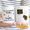 Love Knows No Distance Sunflower Pattern Personalized Coffee Mug, Long Distance Relationship Gift