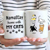 Namastay Home With My Cats Personalized Cat Coffee Mug