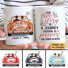 Our Love Is A Journey Wedding Couple On Car Personalized Mug