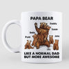 Papa Bear And Kids Personalized Mug