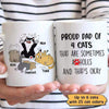 Proud Dad Of Naughty Cats Personalized Mug