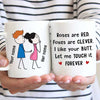 Rose Are Red Stick Couple Personalized Mug