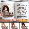 Run On Coffee And Dogs Personalized Coffee Mug