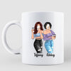 Standing Selfie Besties Sisters By Heart Personalized Mug