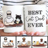 Sitting Man Best Cat Dad Ever Personalized Mug