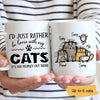 Stay Home With My Fluffy Cats Personalized Cat Coffee Mug