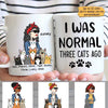 Stick Cat Lady Normal 3 Cats Ago Personalized Mug