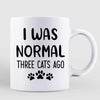 Stick Cat Lady Normal 3 Cats Ago Personalized Mug