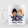 Still Having Coffee Together Long Distance Chibi Besties Personalized Mug