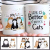 Summer Life Is Better With Cats Personalized Mug