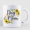 Sunflower Dog Mom With Peeking Dog Personalized Coffee Mug