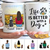 Sunflower Field Dog Mom Personalized Coffee Mug
