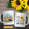 Sunflower Life Is Better With Fluffy Cats Personalized Mug