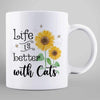 Sunflower Life Is Better With Fluffy Cats Personalized Mug