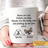 Thank You Cute Paws Up Dog Personalized Dog Coffee Mug