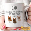 Thanks Dog Dad French Bulldog Personalized Dog Dad Coffee Mug
