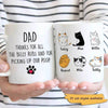 Thanks For All The Belly Rubs Cat Dad Personalized Cat Coffee Mug