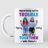 We‘re Trouble Besties Front View Personalized Mug