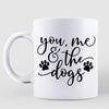 You Me And The Peeking Dogs Christmas Personalized Coffee Mug