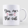 You Me And The Sitting Cat Personalized Coffee Mug