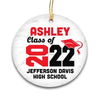 2022 Senior Class Of Year Christmas Personalized Circle Ornament