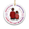 A Bond Can‘t Be Broken Grandma Grandkids Personalized Circle Ornament