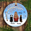 A Girl Who Loves Her Dogs Berry Tree Personalized Circle Ornament