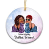 Always Sisters Besties Fashion Girl Personalized Circle Ornament