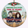 Annoying Each Other Couple Christmas Personalized Circle Ornament