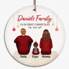 Baby First Christmas Family Personalized Circle Ornament