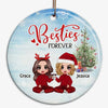 Besties No Greater Gift Doll Personalized Circle Ornament