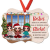 Besties Sisters Next To Window Personalized Christmas Ornament