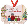 Better With Grandkids Fireplace Personalized Christmas Ornament