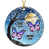 Blossom Tree Moon And Night Memorial Personalized Circle Ornament