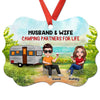 Camping Couple Husband Wife Doll Couple Personalized Christmas Ornament