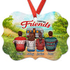 Camping Friends Sitting Personalized Christmas Ornament