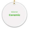 Cardinals Wreath Memorial Personalized Circle Ornament