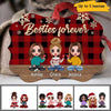Checkered Pattern Doll Besties Personalized Christmas Ornament