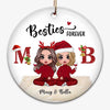 Christmas Alphabet Doll Besties Personalized Circle Ornament